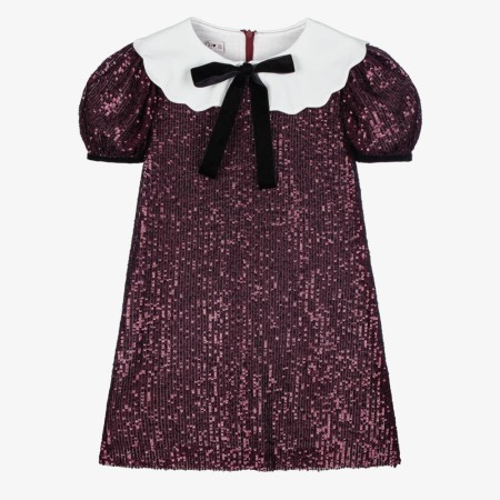 Burgundy sequined dress