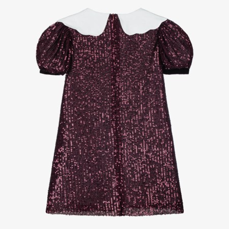 Burgundy sequined dress