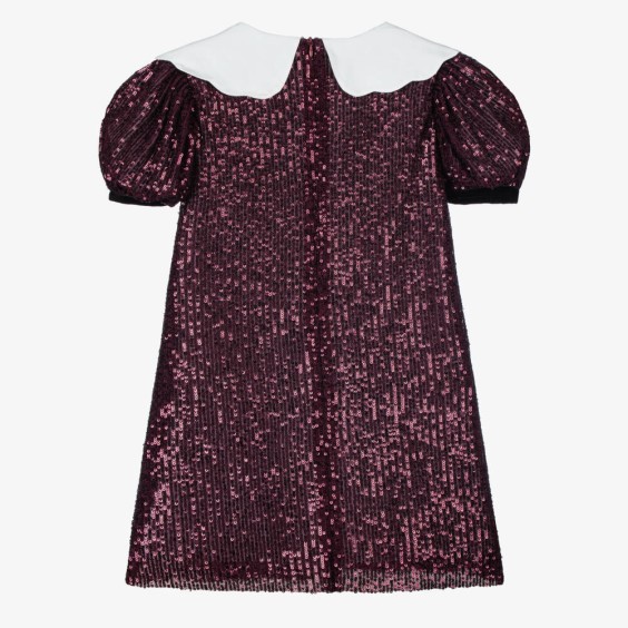 Burgundy sequined dress
