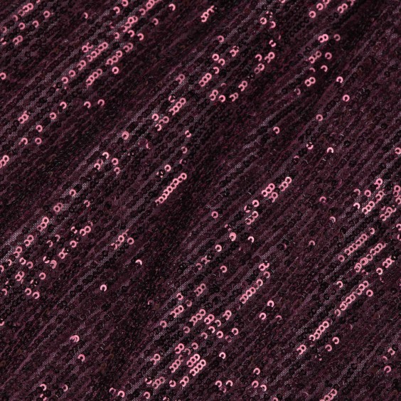 Sequined burgundy skirt with bows