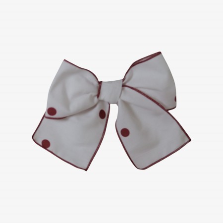 Bow with burgundy dots