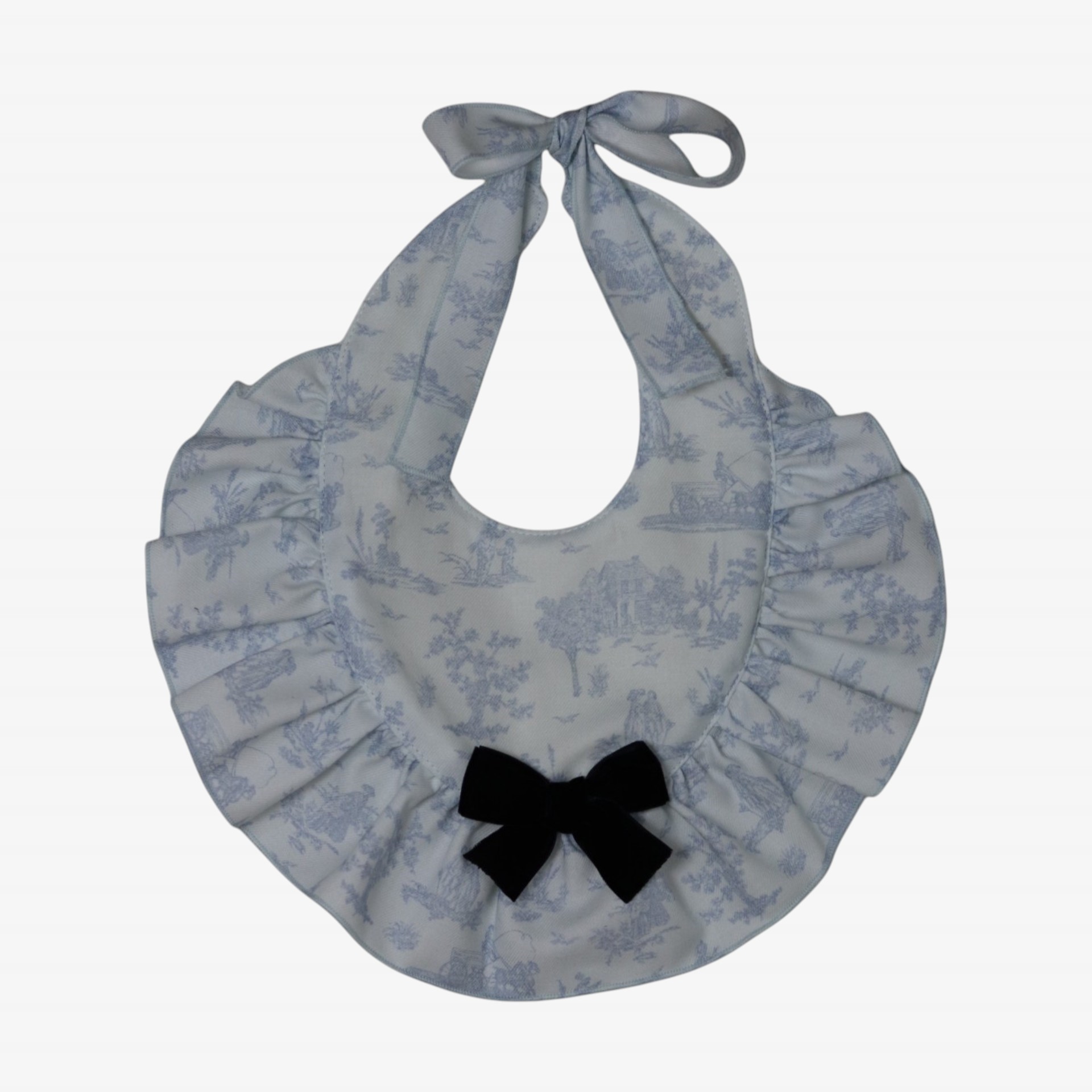 Blue toile de Jouy bib