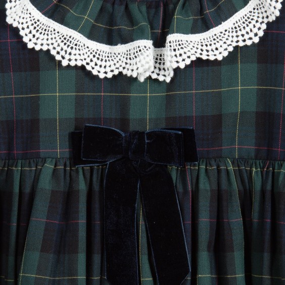 Green tartan dress