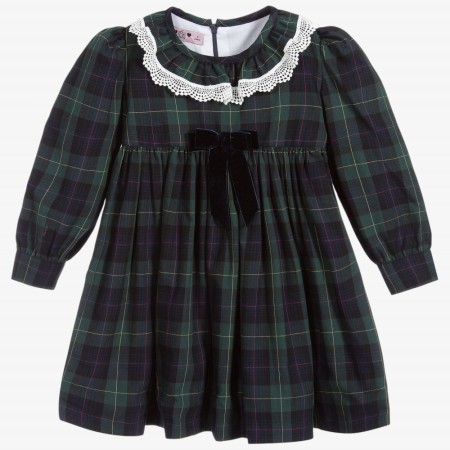 Green tartan dress