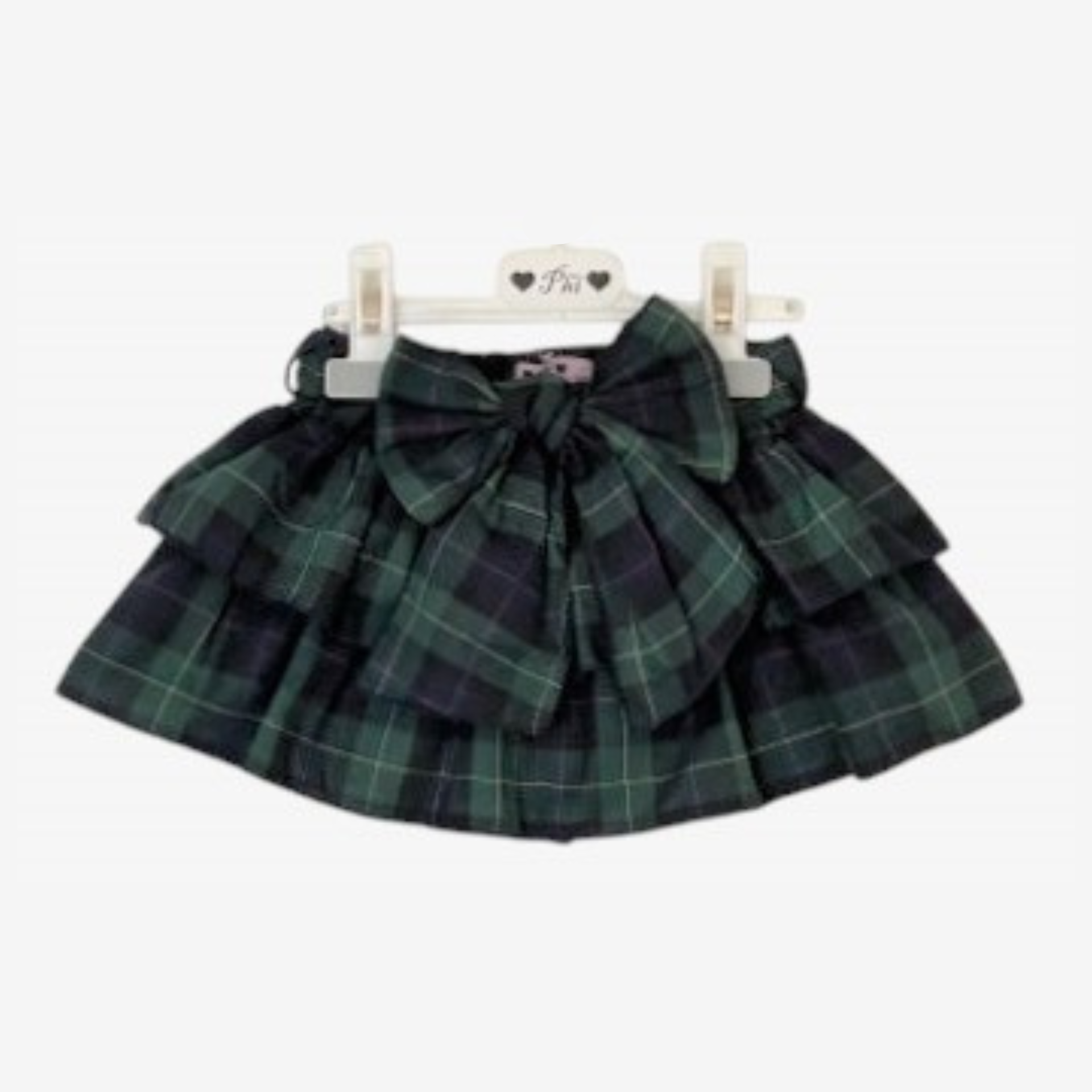 Green tartan skirt