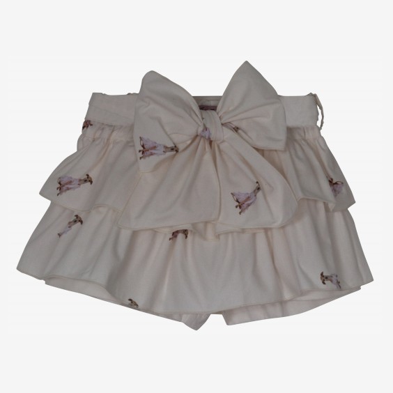  Ivory skirt with dogs