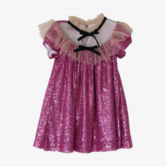 Lilac Sequins Dress with tule