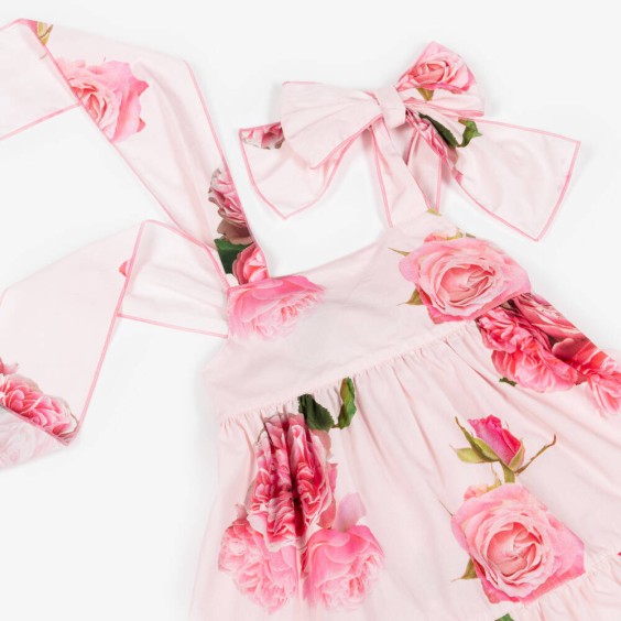 Roses dress with bows
