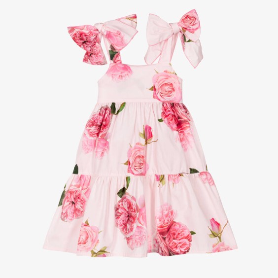Roses dress with bows