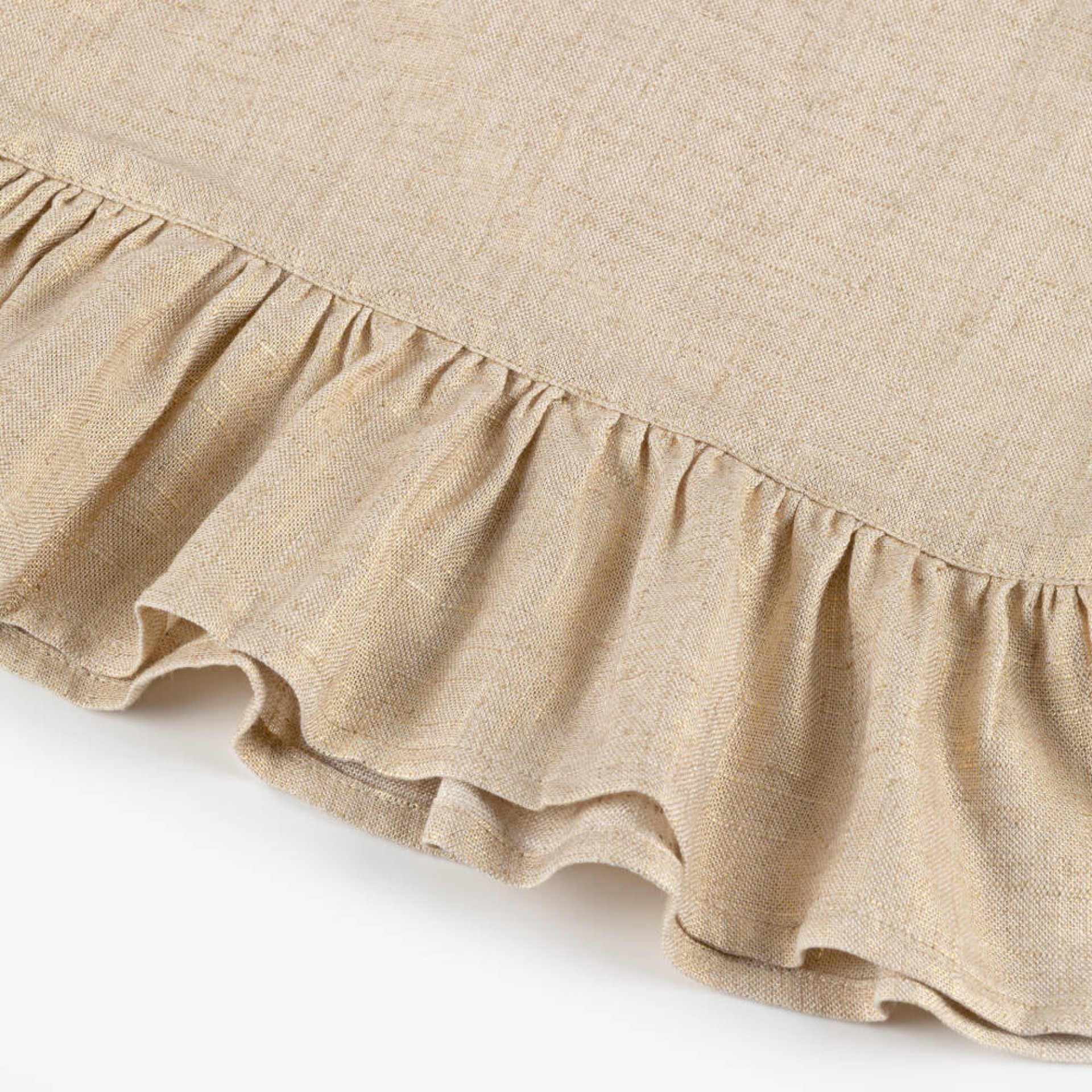 Robe en lin doré avec nœud