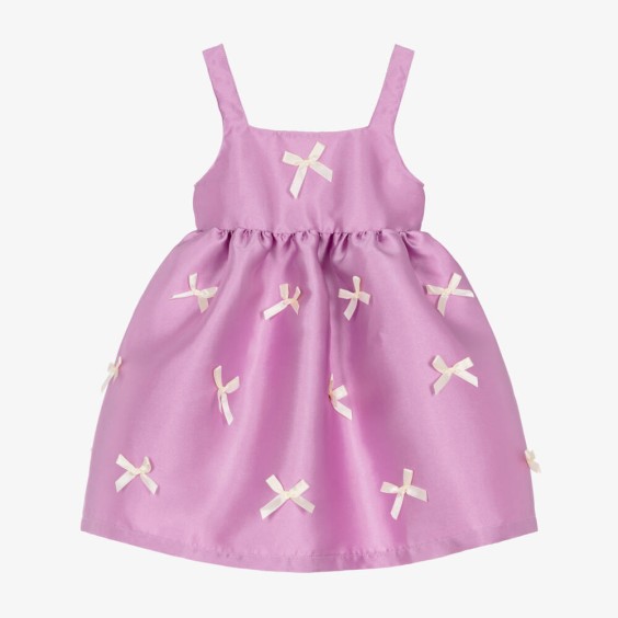 Lilac dress with bows 