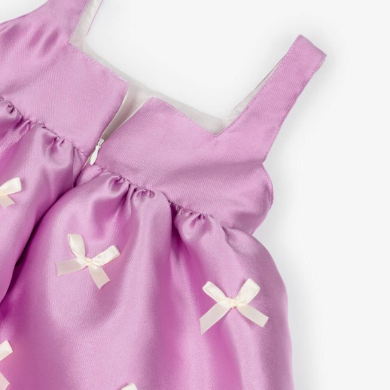 Lilac dress with bows 