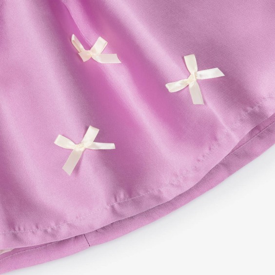 Lilac dress with bows 