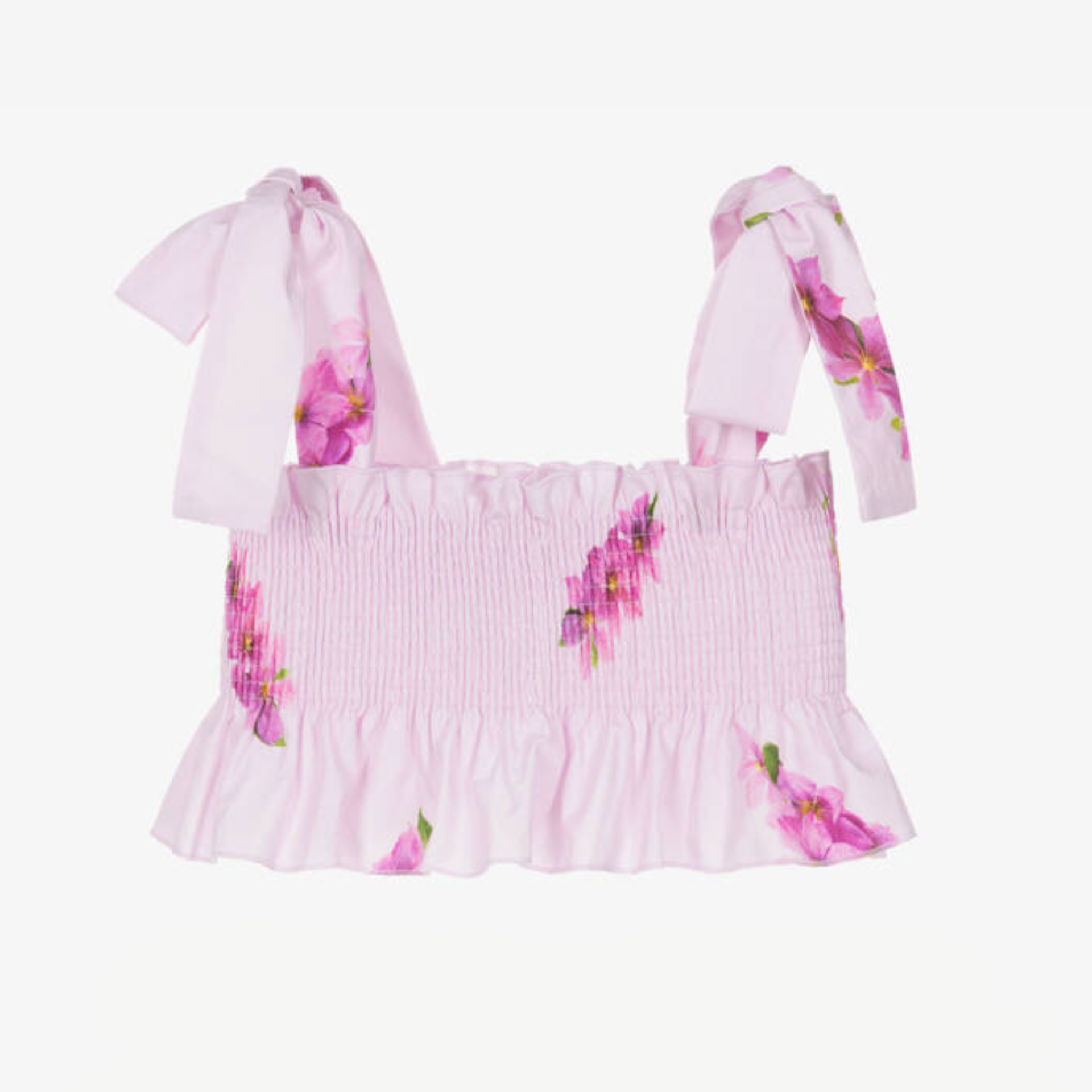 Lilac top with flowers