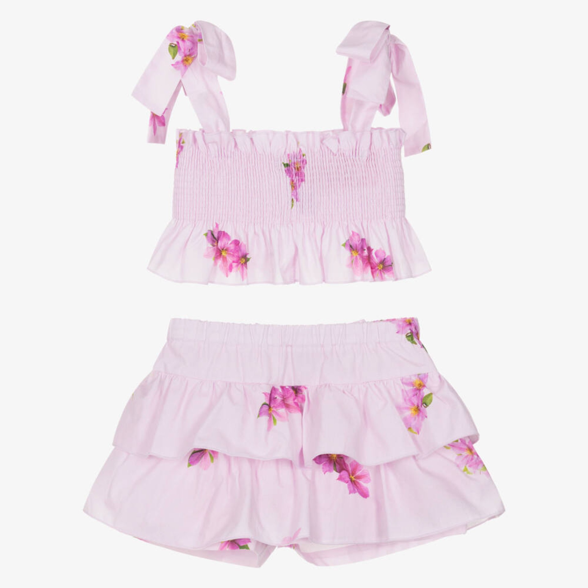 Lilac top with flowers