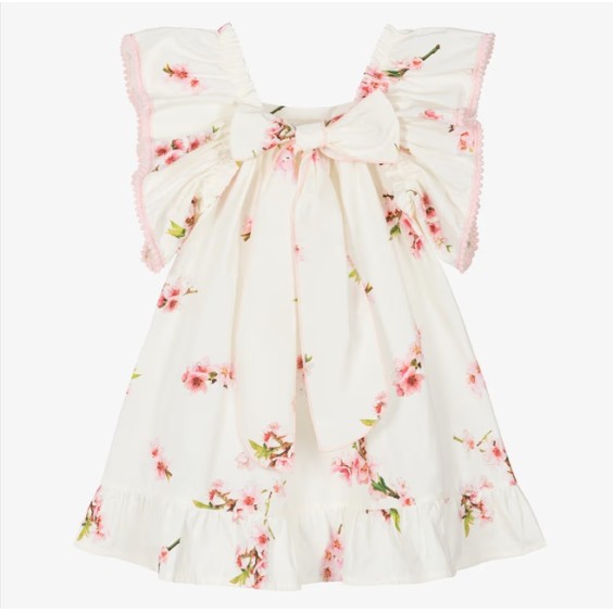 Cherry blossom dress with pompom