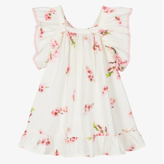 Cherry blossom dress with pompom