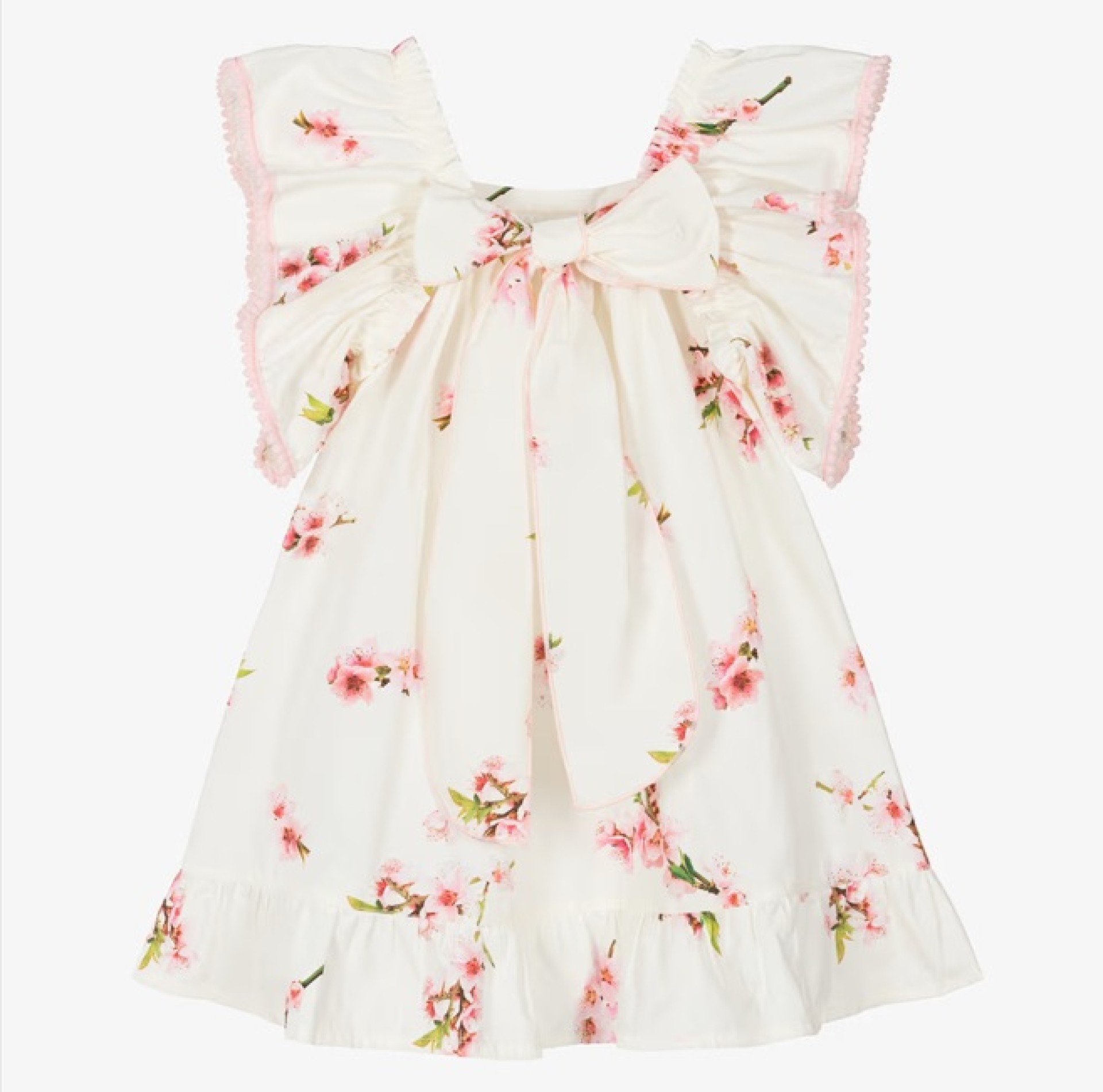 Cherry blossom dress with pompom