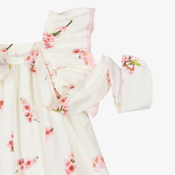 Cherry blossom dress with pompom