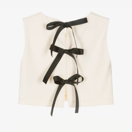 Ivory blouse with bows Ivory blouse with bows