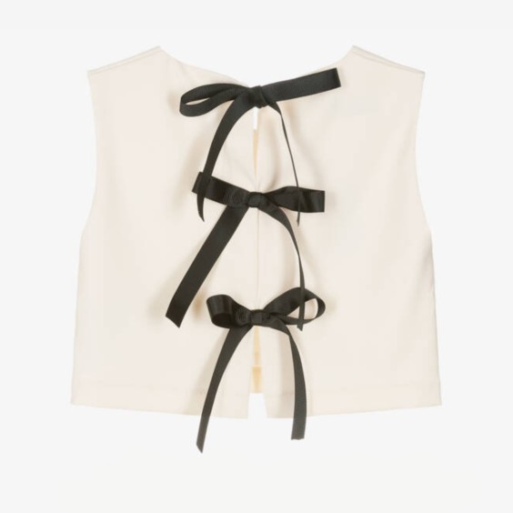 Ivory blouse with bows
