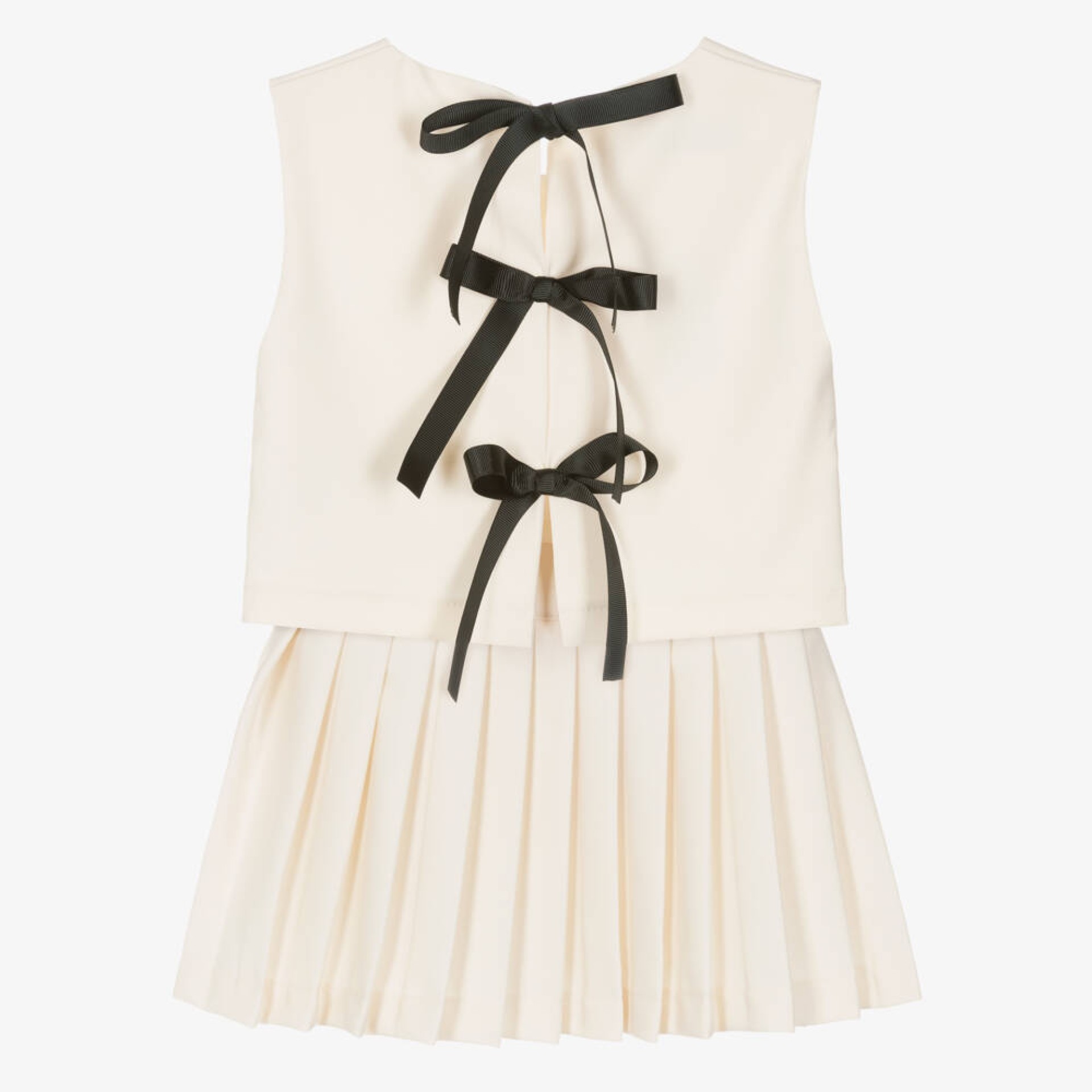 Ivory pleated skirt