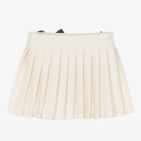 Ivory pleated skirt