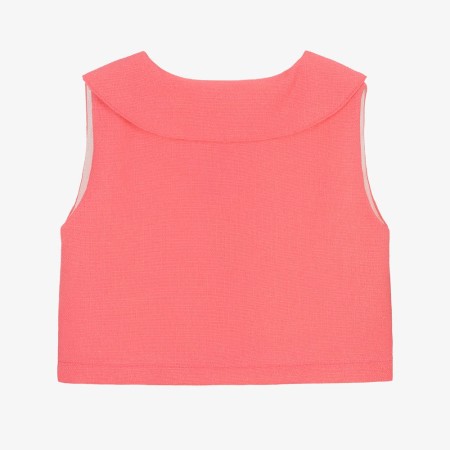 Pink tweed vest