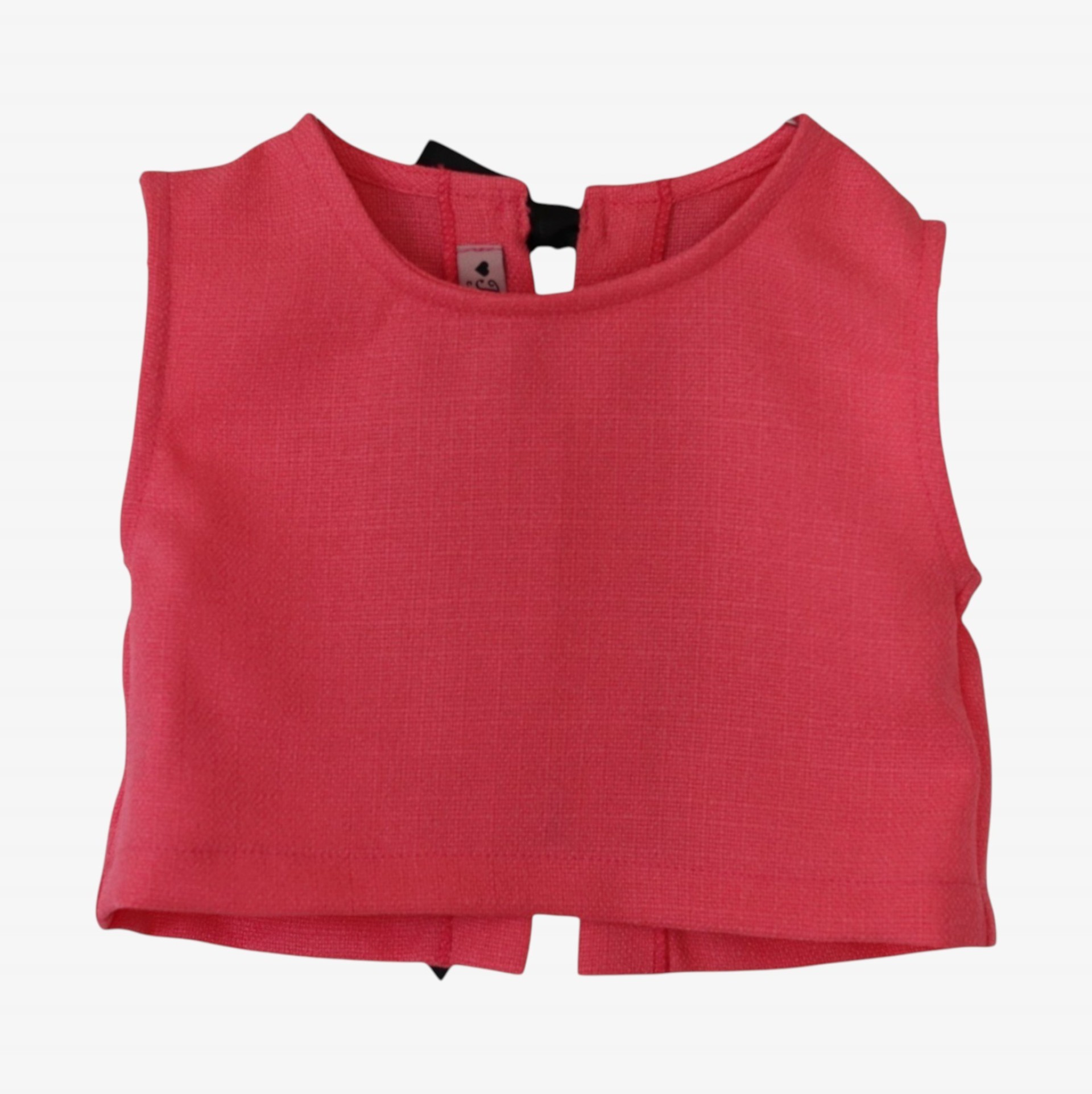 Pink tweed blouse with bows