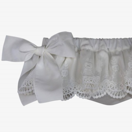 Ivory bloomer with tulle lace