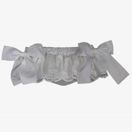 Ivory bloomer with tulle lace