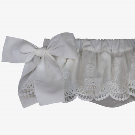 Ivory bloomer with tulle lace