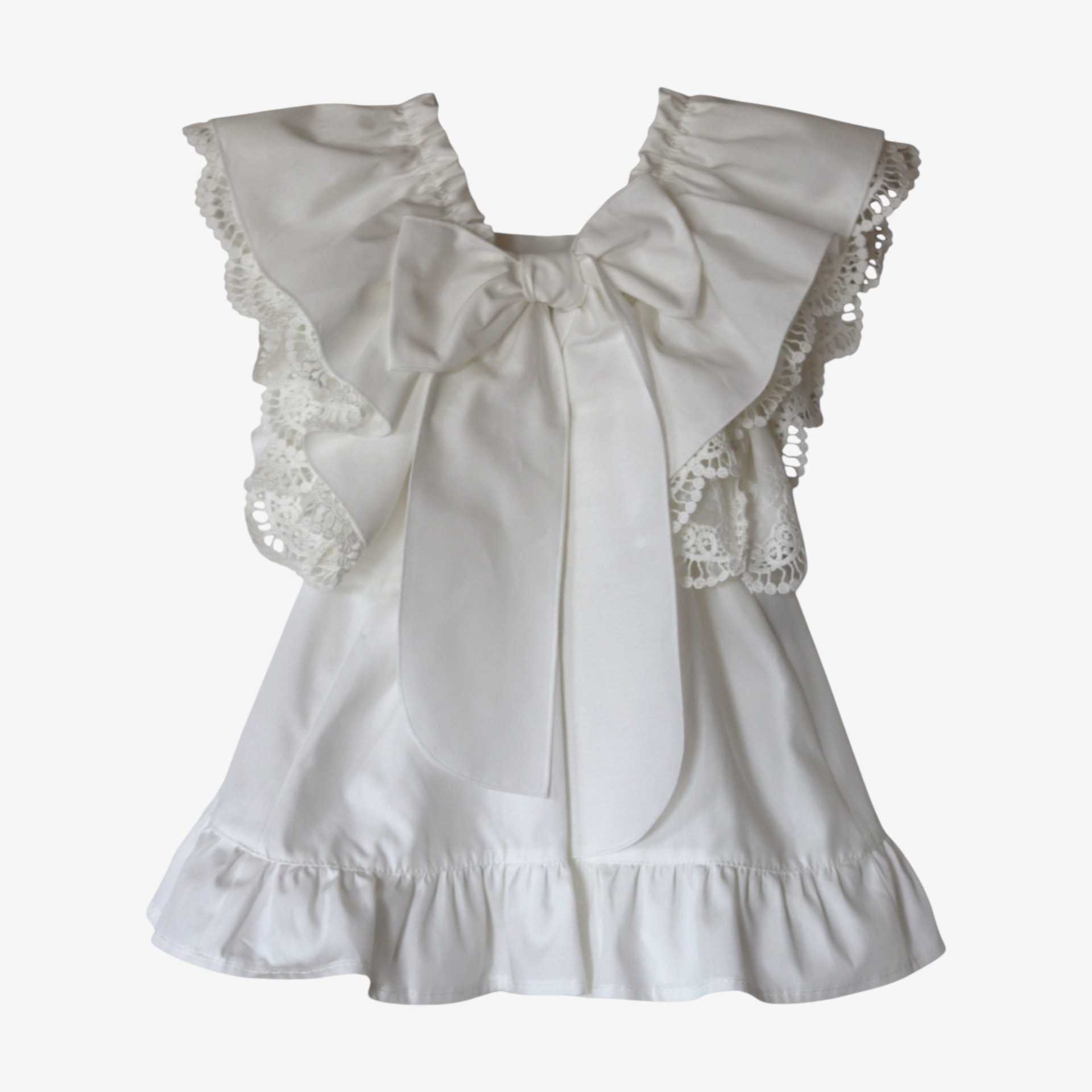 Robe ivoire avec nœud