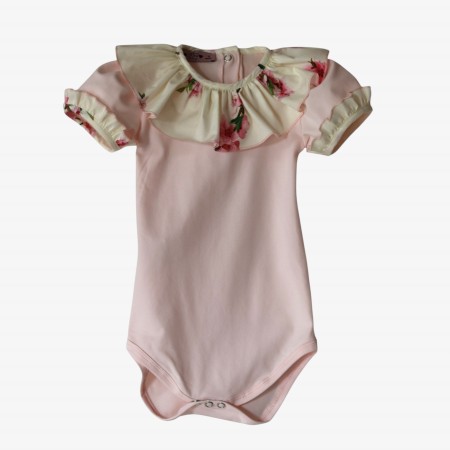 Bodysuit/T-shirt with cherry blossom collar Bodysuit/T-shirt with cherry blossom collar