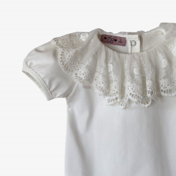 Tulle lace collar body/T-shirt