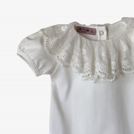 Tulle lace collar body/T-shirt Tulle lace collar body/T-shirt