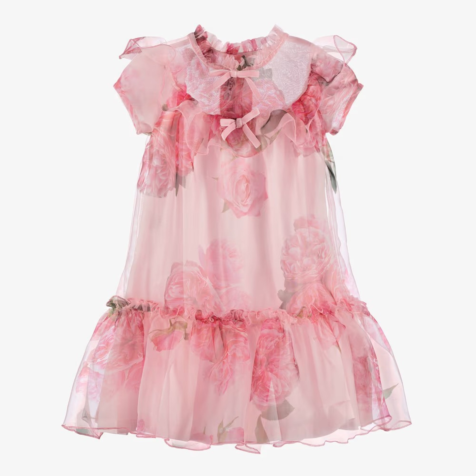 Robe en organza avec roses
