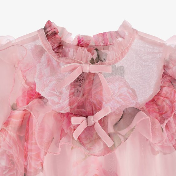 Robe en organza avec roses