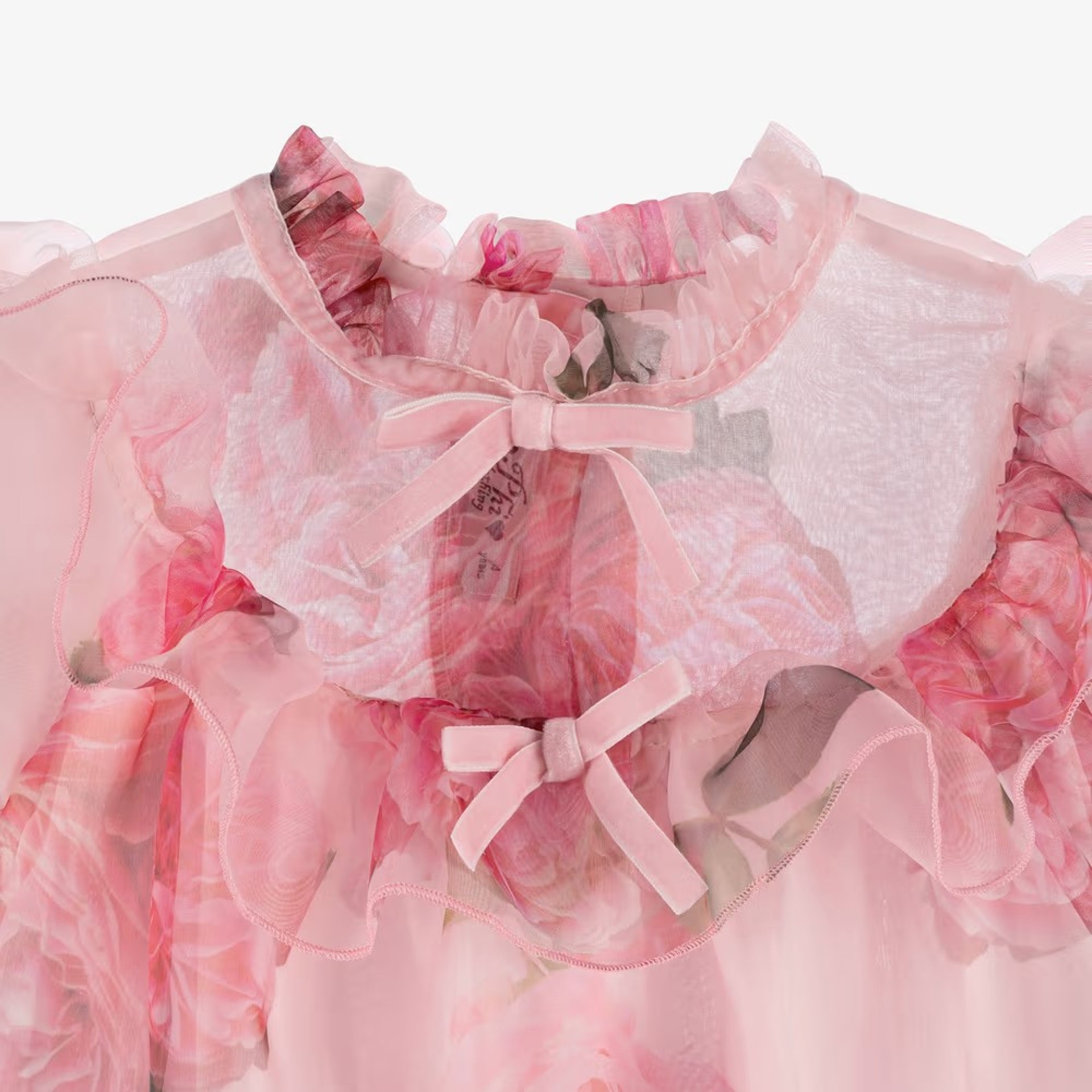 Robe en organza avec roses