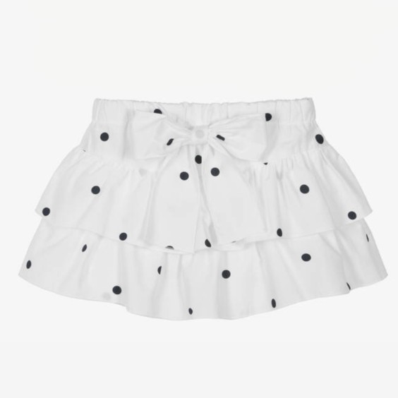 Black polka dot skort