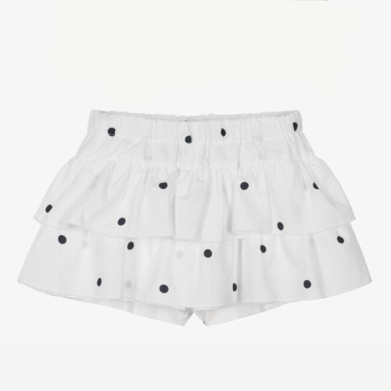 Black polka dot skort