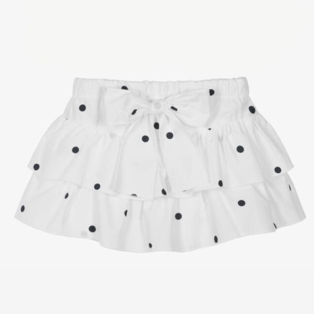 Black polka dot skort