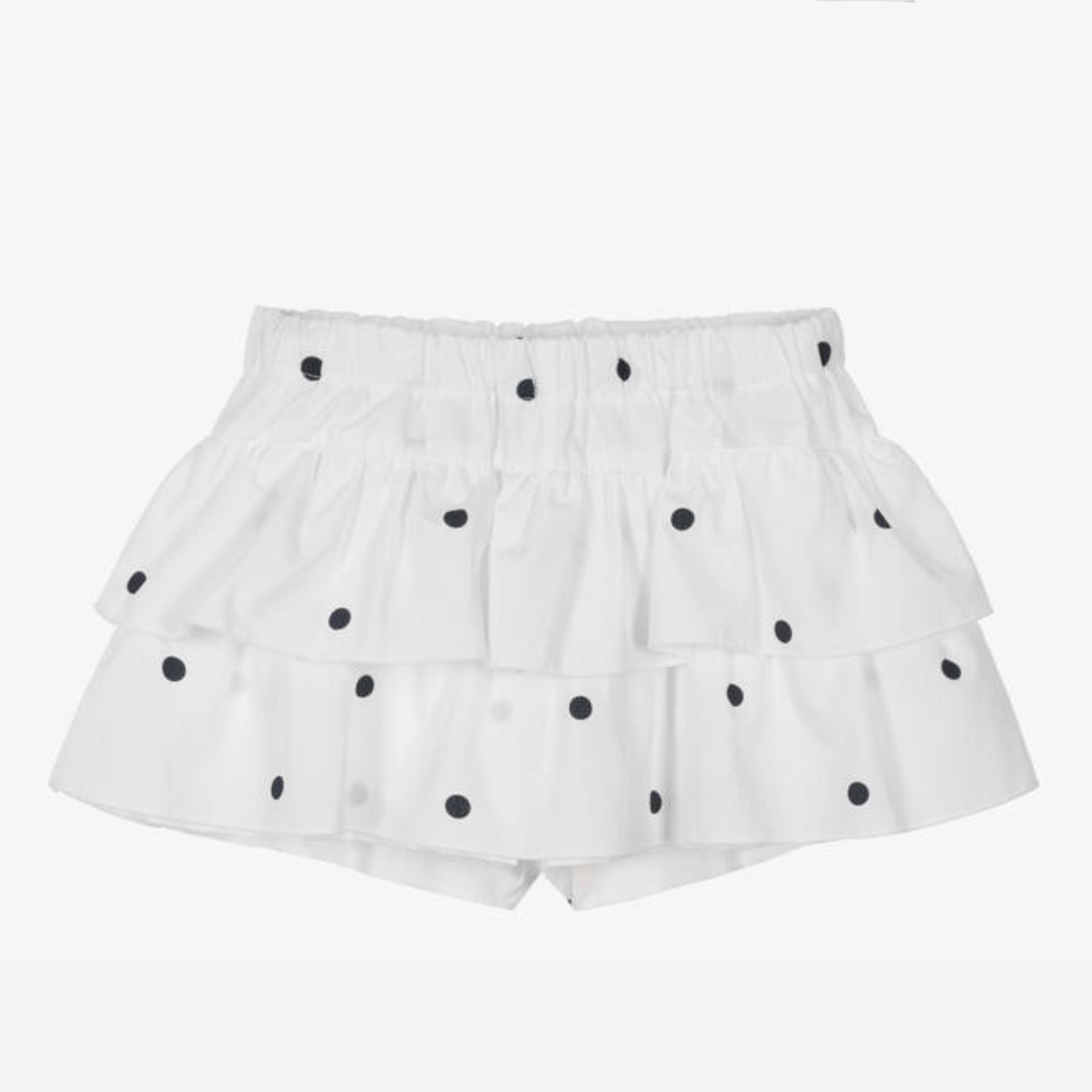 Black polka dot skort
