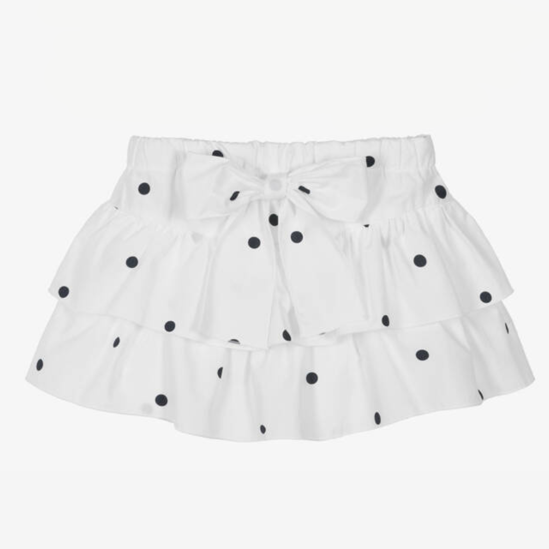 Black polka dot skort