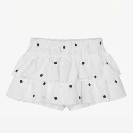 Black polka dot skort