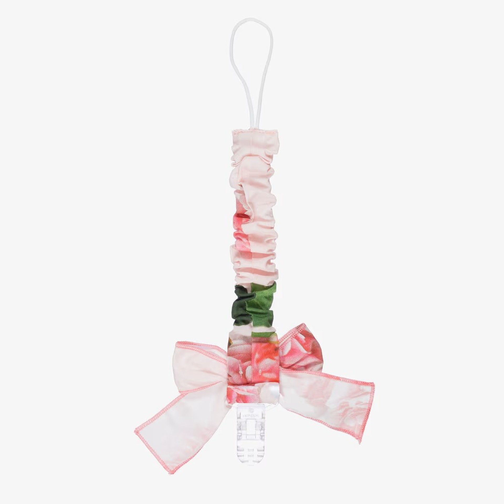Attache-tétine rose