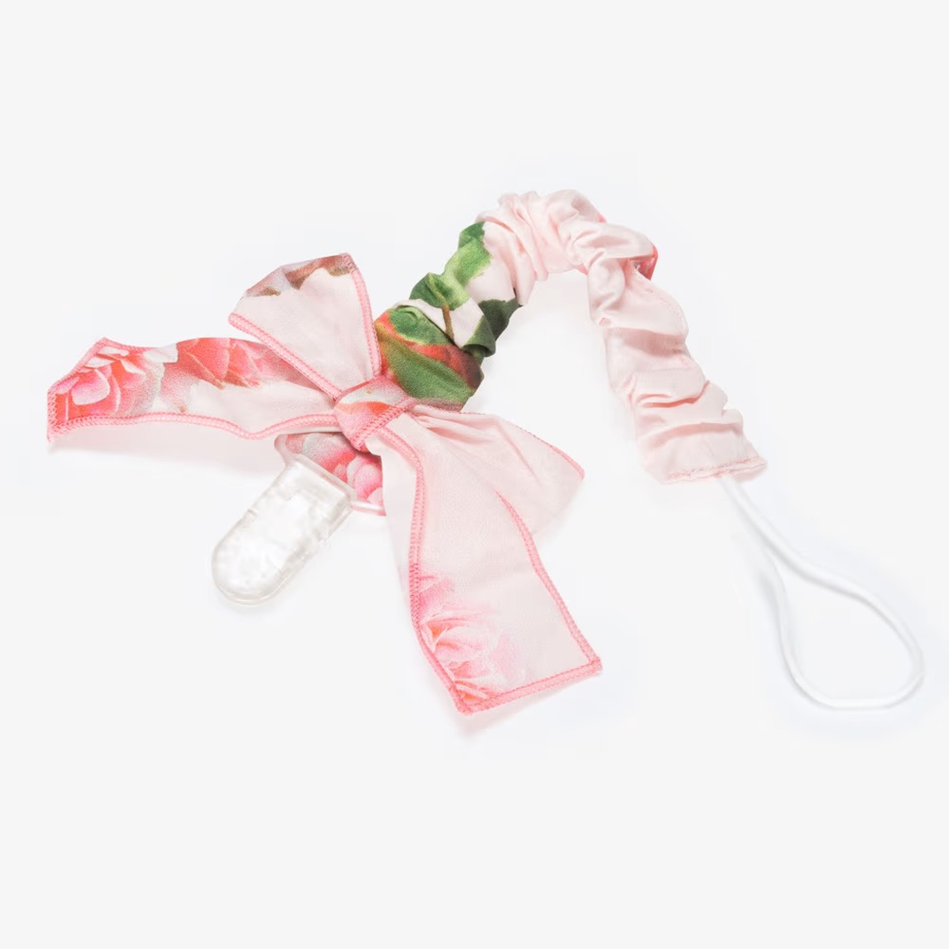 Attache-tétine rose