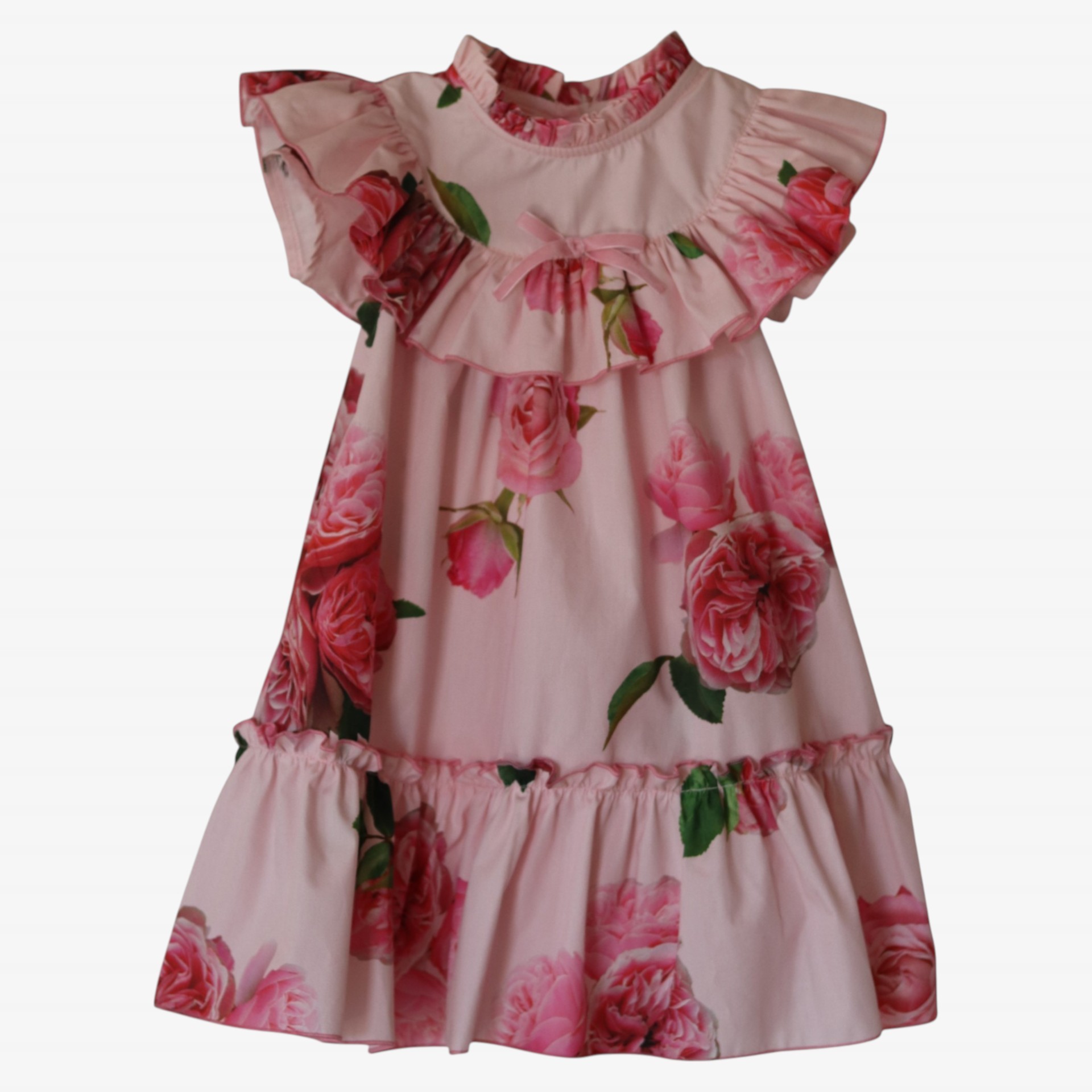 Robe rose à volants