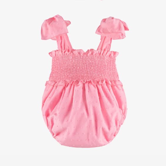 Pink plumeti romper