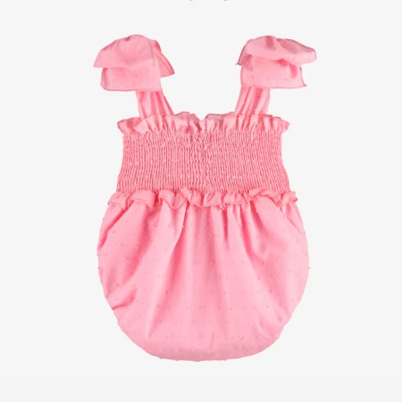 Pink plumeti romper